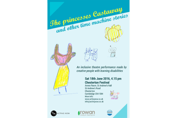 A poster showing hand-drawn illustrations to promote a theatre performance made by people with learning disabilities